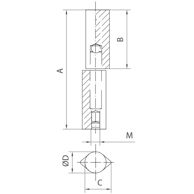 Bisagras y Pernios: Pernio gota inoxidable con arandela inox