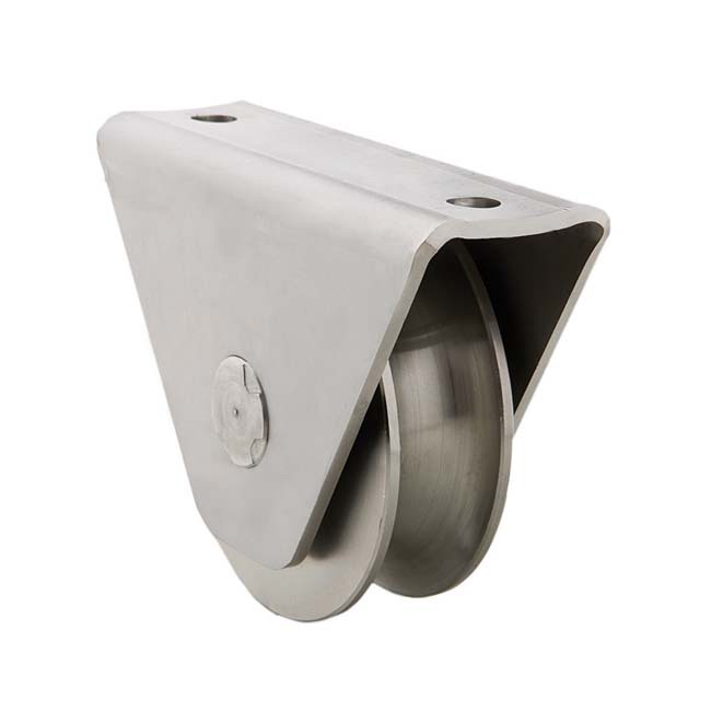 Herrajes para puertas: Polea canal 20 mm U con caja