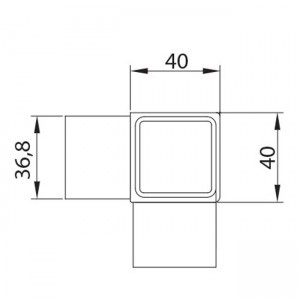 Dibujo técnico Codo T 90º