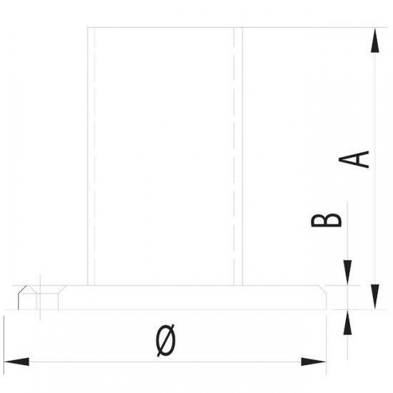 Dibujo técnico base anclaje