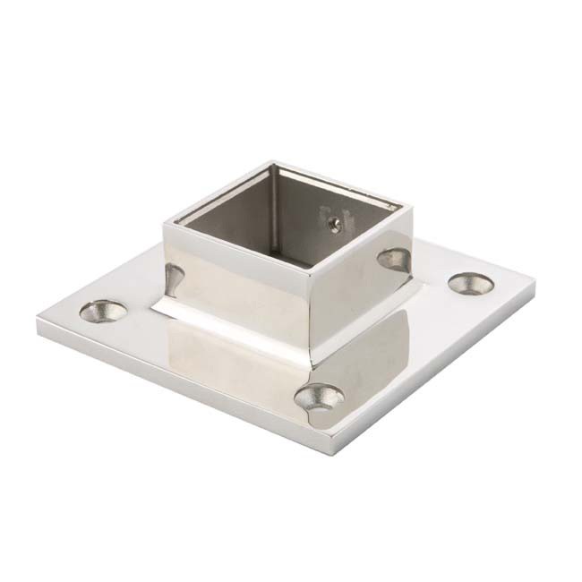 Embellecedor base suelo rectangular barandillas inoxidable - AV