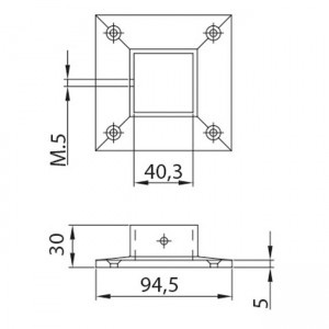 Dibujo técnico de Base C-Line