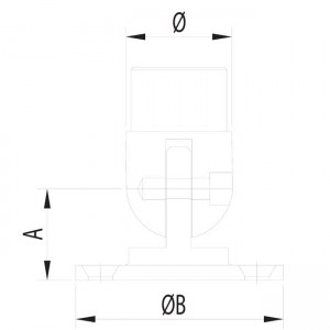 Dibujo técnico bases codo ajustable