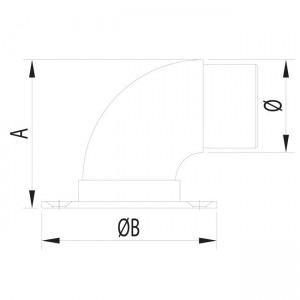 Dibujo técnico Base codo 90º