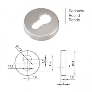 bocallave redonda acero inoxidable