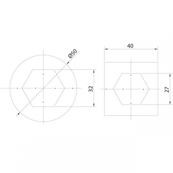 Plano chapas Hexagonales puertas elevables