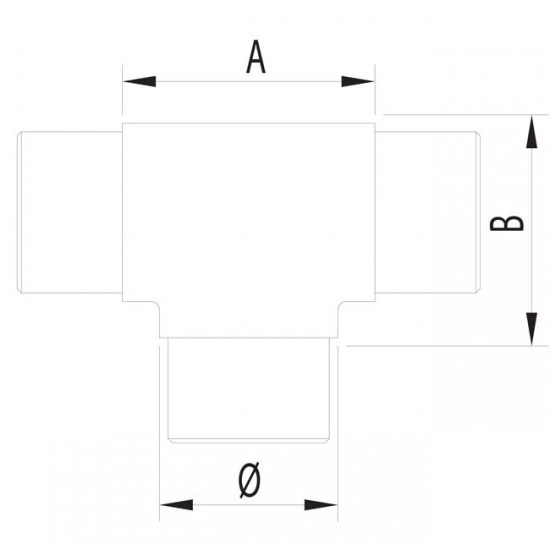 Dibujo técnico Codo T 180º