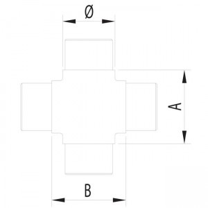 Dibujo técnico codo en X