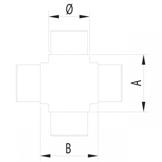 Dibujo técnico codo en X