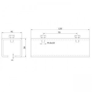 Empalme rail U-30