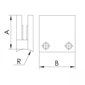 pinzas vidrio cuadrada