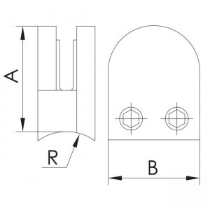 pinza vidrio curva