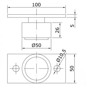 Dibujo técnico guiador inferior U-50