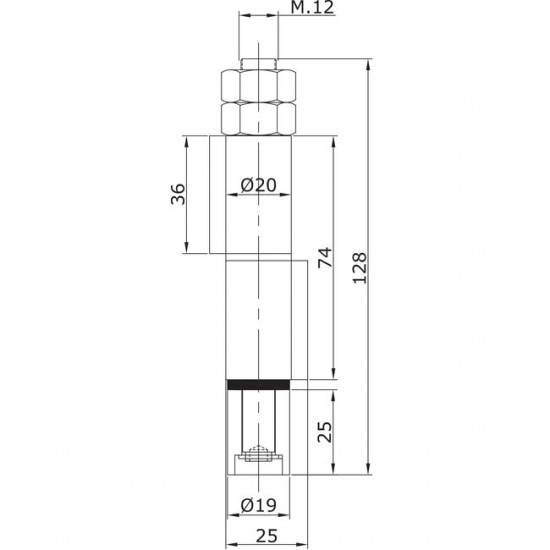 Dibujo técnico Guiador inferior soldar central U-19