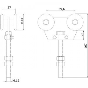 herrajes para puertas correderas inox rollapar u40