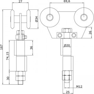 Dibujo técnico Rollapar doble U-40