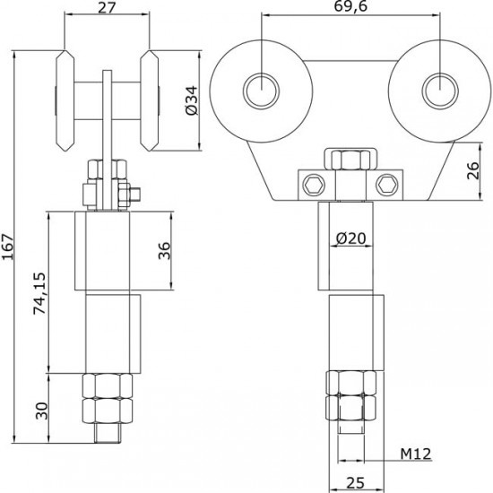 Dibujo técnico Rollapar doble U-40