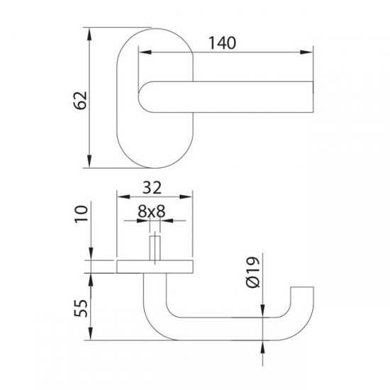 Dibujo técnico manilla modelo 1