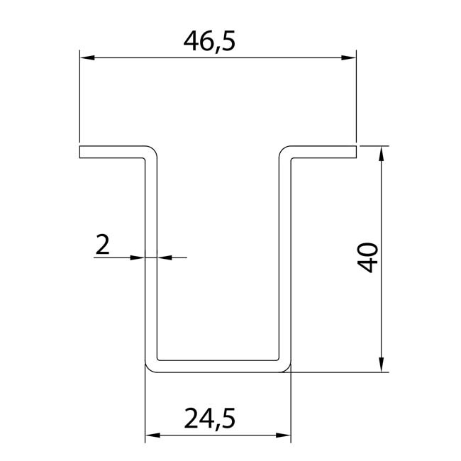 Herrajes para puertas: Raíl inferior O-19