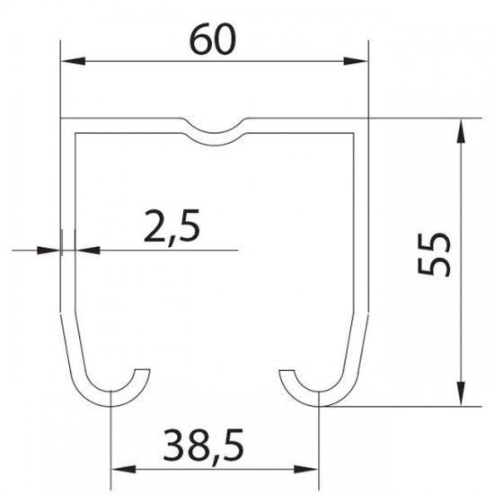 rieles puertas correderas inoxidables u60