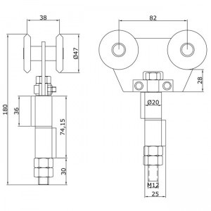 Dibujo técnico Rollapar doble U-60