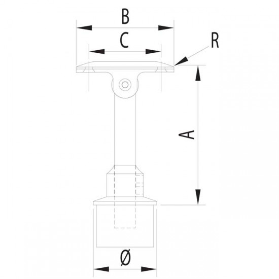 Dibujo técnico Soporte ajustable en ángulo y altura