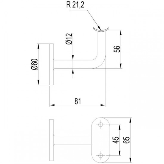 Dibujo técnico Soporte pared