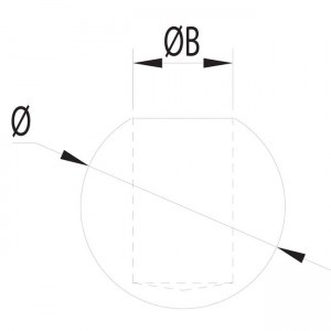 Dibujo técnico Terminal bola varilla