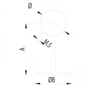 Dibujo técnico Soporte abrazadera plano