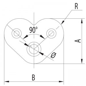 Dibujo técnico Chapa superior soporte 90º