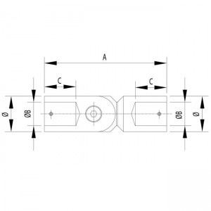 Dibujo técnico Codo regulable varillas