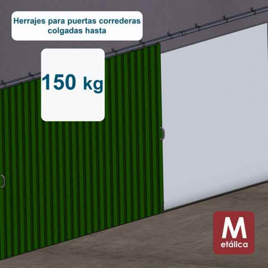 Herrajes puertas correderas hasta 150 Kg - E150