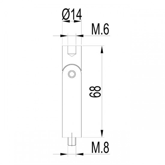 Dibujo técnico Pivote medio ajustable