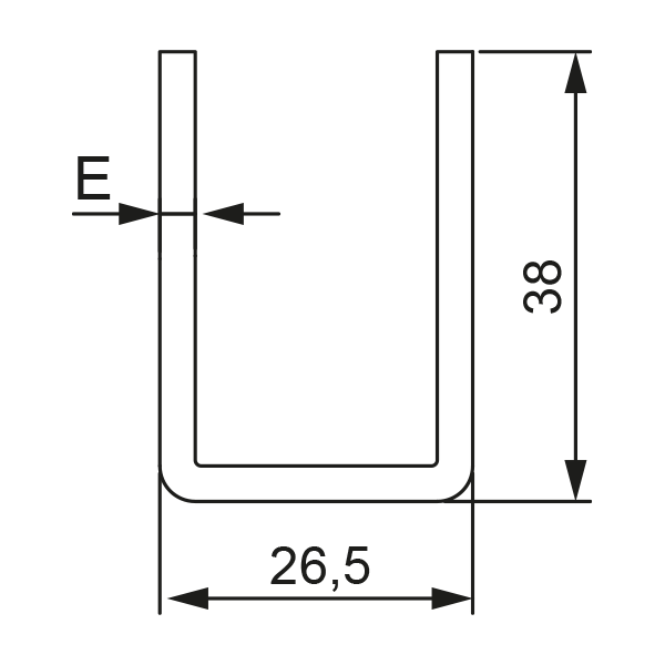 Herrajes para puertas: Raíl inferior O-19