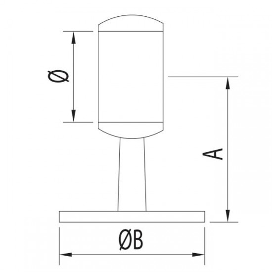 Dibujo técnico Soporte abrazadera redondo