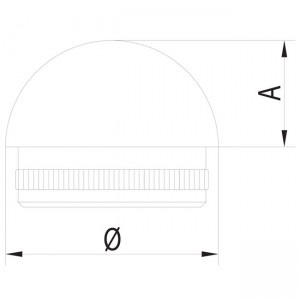 Dibujo técnico Terminal cúpula hueco