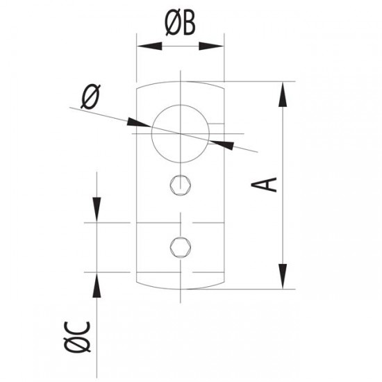 Dibujo técnico Conector varilla vertical