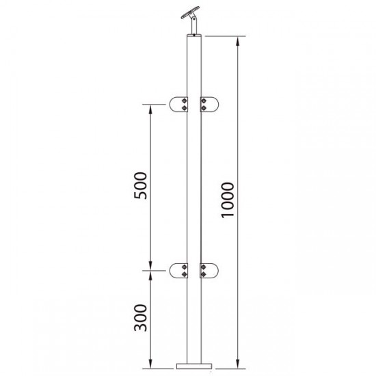 poste barandilla inoxidable 180grados