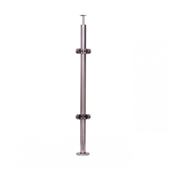 postes barandillas vidrio inox 90grados