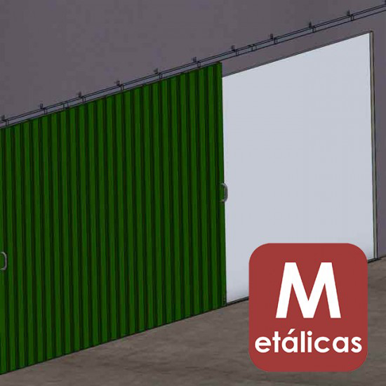 Herrajes puertas correderas colgadas METÁLICAS