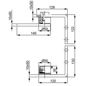 punto de giro 50 mm atornillar cod 293