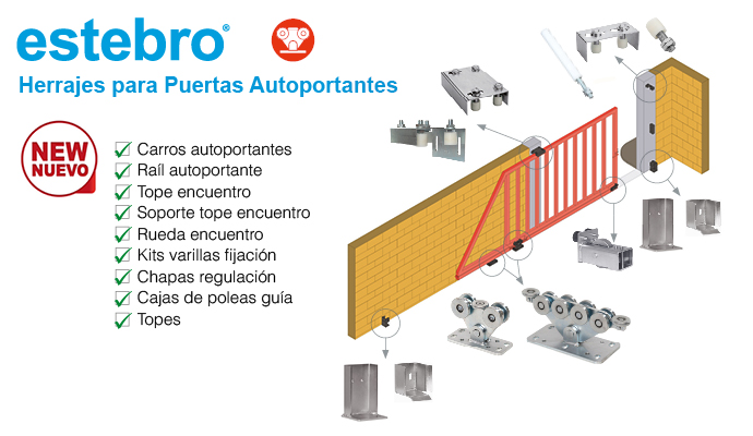 Herrajes para Puertas Autoportantes