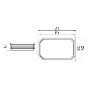 tapón rectangular plano